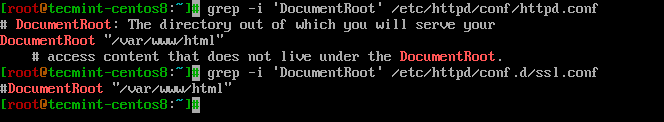 Find Apache DocumentRoot in CentOS