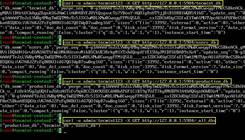 Holen Sie sich CouchDB-Datenbankinformationen