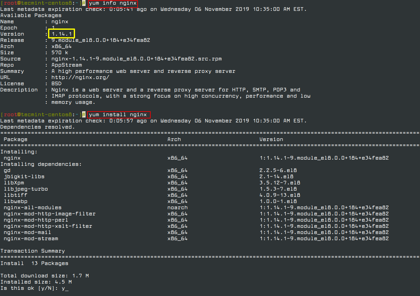 Installieren Sie Nginx Server unter CentOS 8