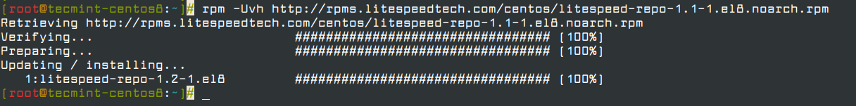 Install OpenLiteSpeed Repository