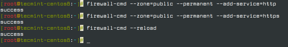 Open Nginx Ports on CentOS 8 Firewall