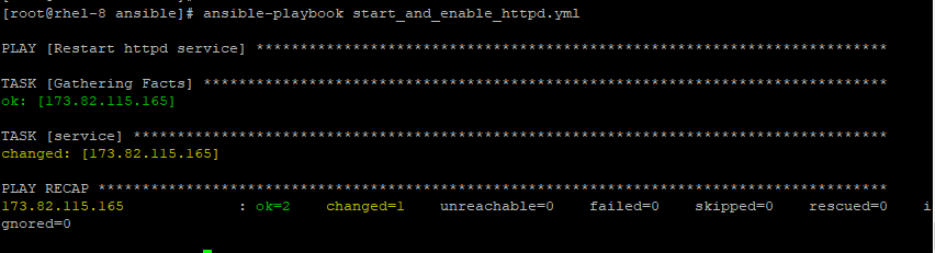 Restart Service with Ansible