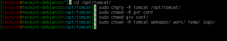 Set Permissions to Tomcat User