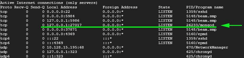 Verify MongoDB Port