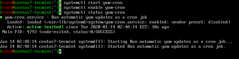 Check Yum-Cron Service Status