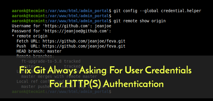 Git authentication failed for https