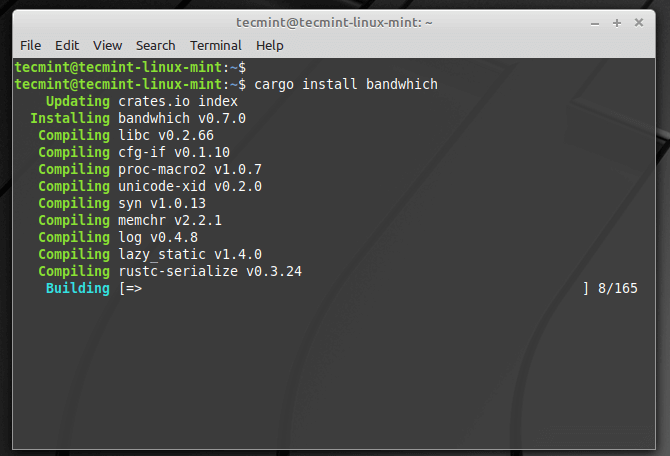 Install Bandwhich in Linux