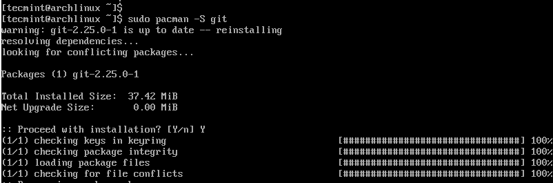 Installieren Sie Git unter Arch Linux