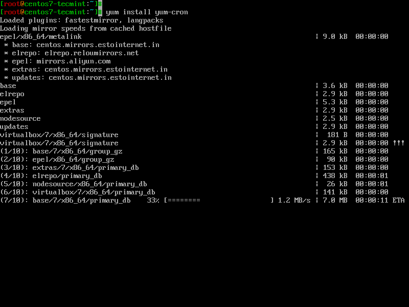 Install Yum-Cron in CentOS 7