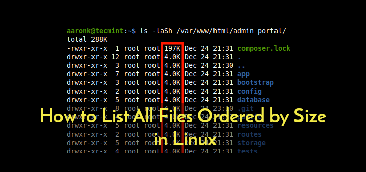 List Files By Sizes in Linux