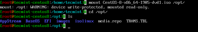 Mount CentOS 8 ISO File