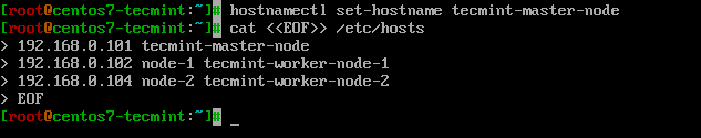 Set Hostname and Hosts on Master Node