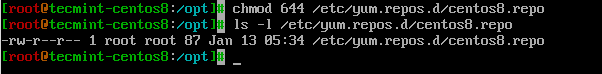 Set Permission On Yum Repository File