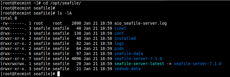 Seafile Installation Directory Contents