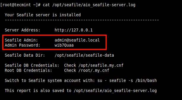 Seafile Admin Login Credentials