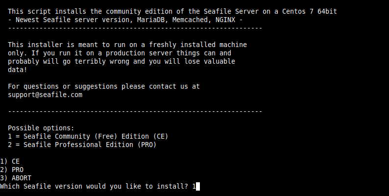 Installieren Sie die Seafile Community Edition