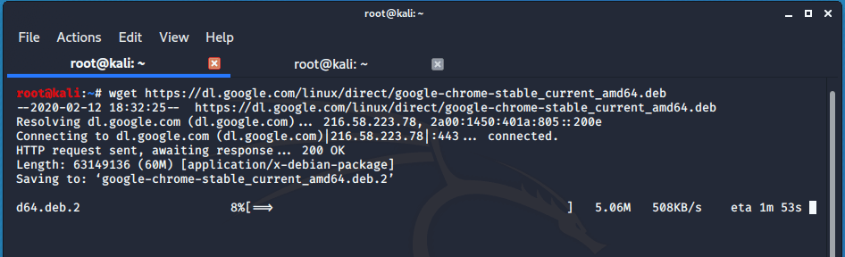 Download Google Chrome in Kali Linux