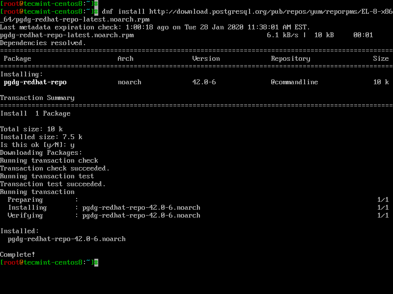 Enable PostgreSQL Yum Repository