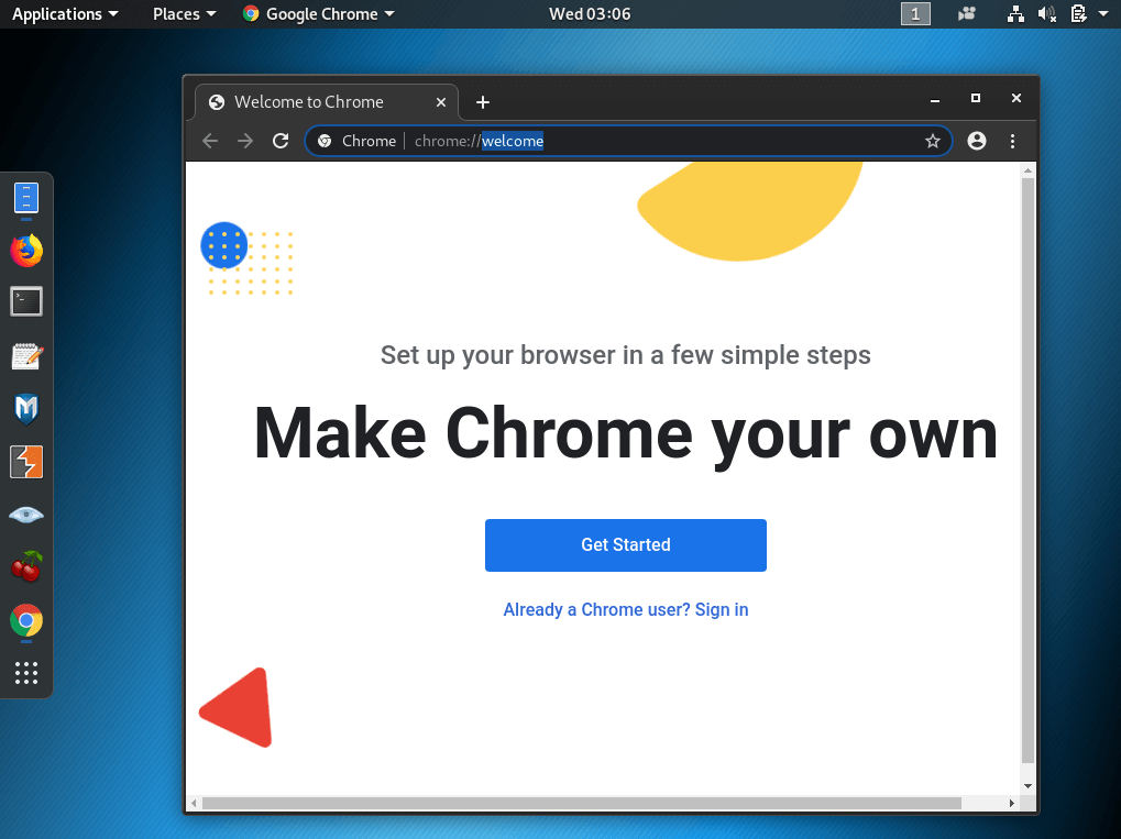 Google Chrome in Kali Linux