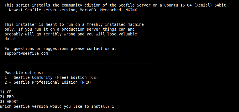 Install Seafile Community Edition on Ubuntu