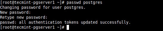 Définir le mot de passe utilisateur PostgreSQL