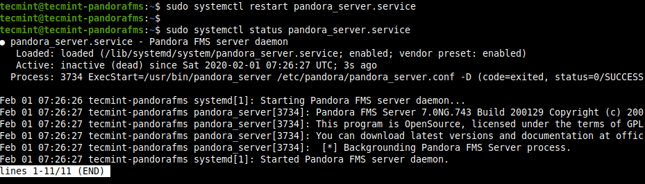 Check Pandora Server Status