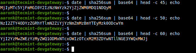 Generate PSK Using date Command