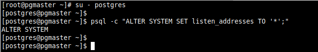 Configure IP Addresses on PostgreSQL Master