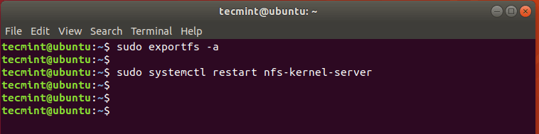 erros foram encontrados completamente durante o processamento nfs-kernel-server