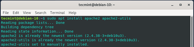 Install Apache on Debian