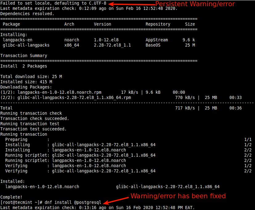 Install Language Packs in CentOS 8