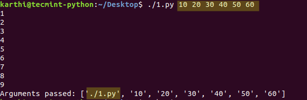 Passing Arguments in Python