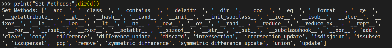 Set Methods in Python