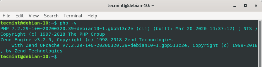 Verify PHP in Debian