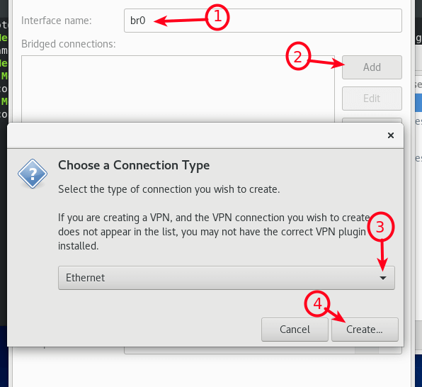 Choose Ethernet as Connection Type