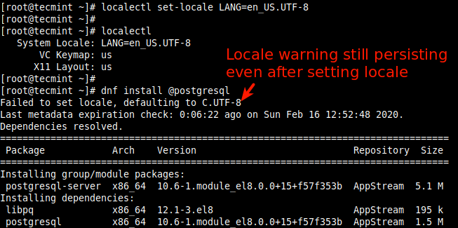 Failed to set locale, defaulting to C.UTF-8