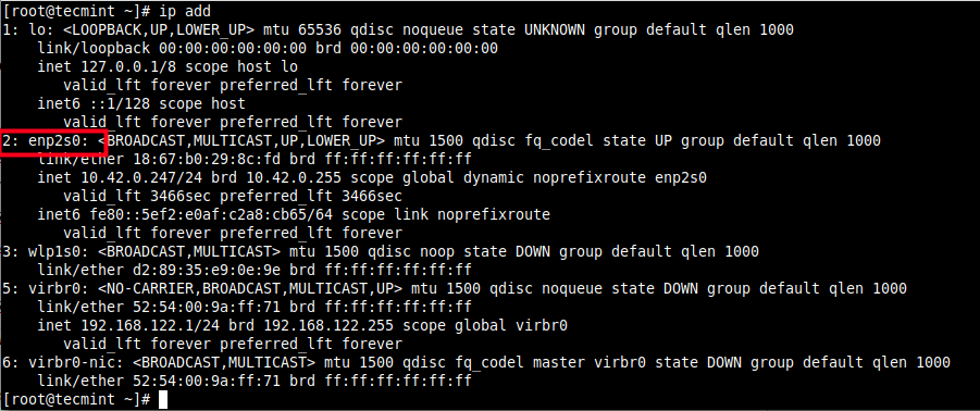 Check Network Interfaces