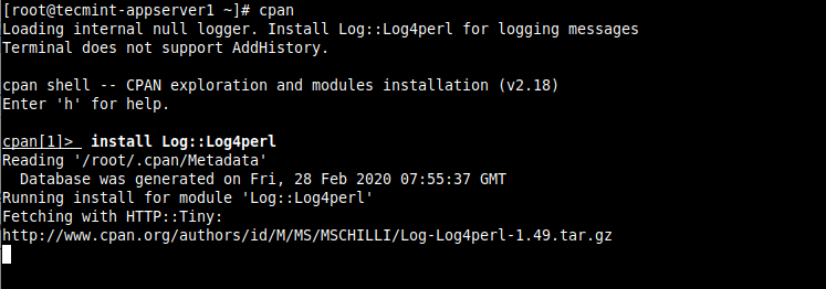 Install Perl Modules Using CPAN