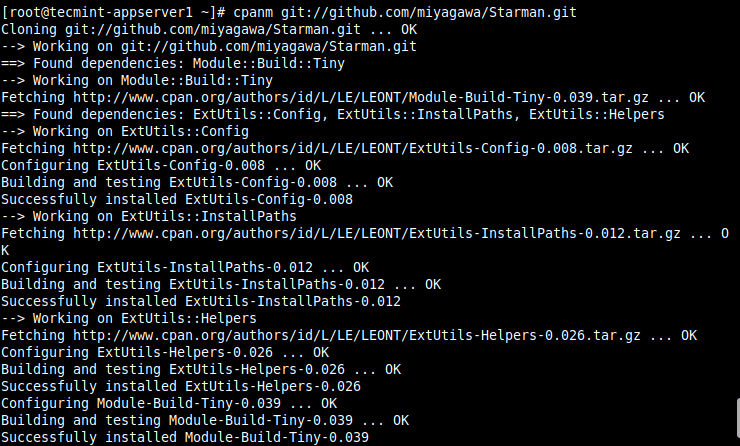 Install Perl Modules from Github