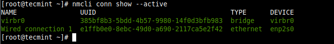 List Active Network Connections