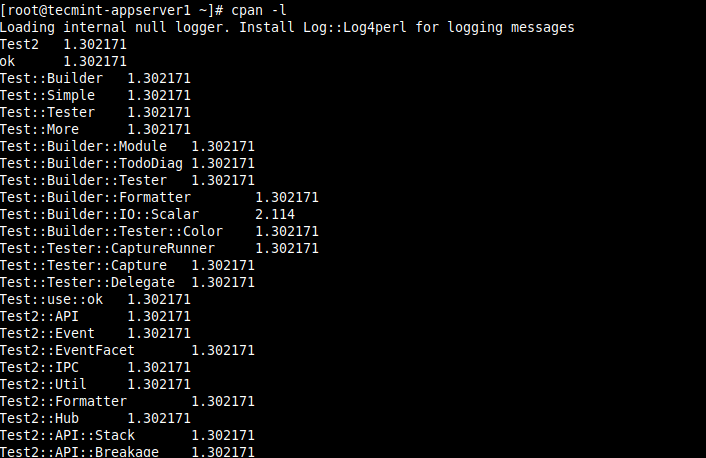 List Installed Perl Modules