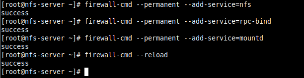 Open NFS Services on Firewall