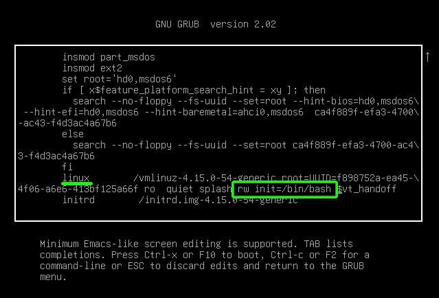  Cambiar el parámetro de Linux Mint Grub 