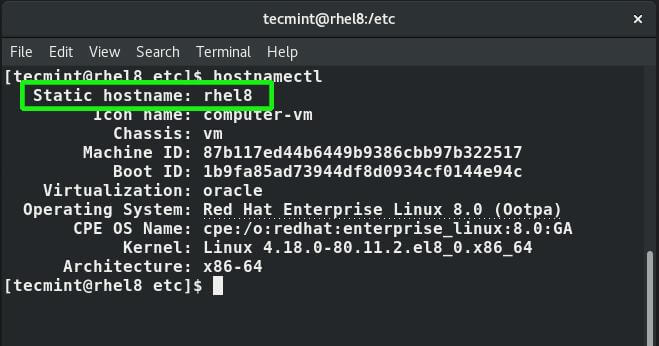 Check System Hostname