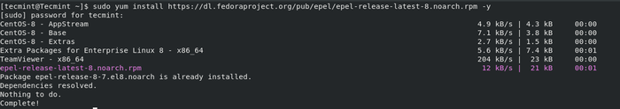 Enable EPEL Repo on CentOS 8