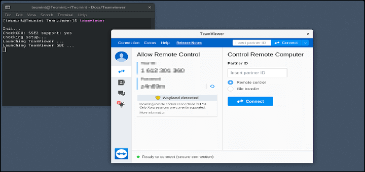 Install TeamViewer in CentOS 8