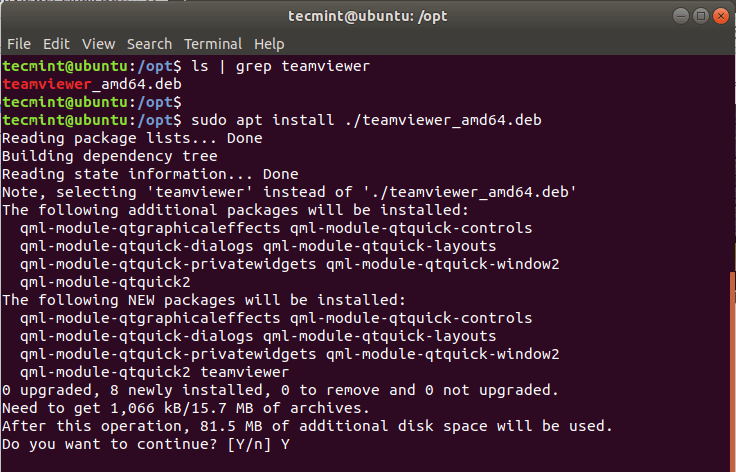  Instalar TeamViewer en Ubuntu 