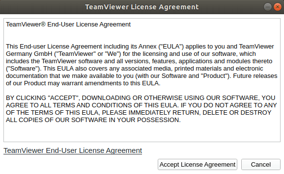 TeamViewer License Agreement