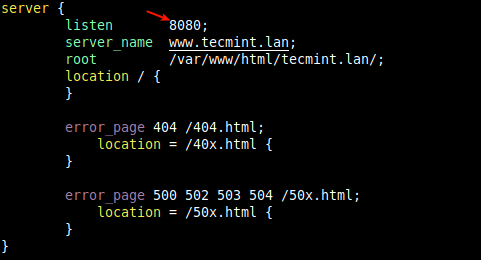 Nginx Server Block Configuration