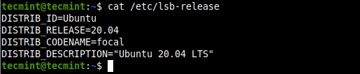  Verificar la versión de lanzamiento de Ubuntu 